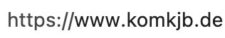 Screenshot der URL www.komkjb.de